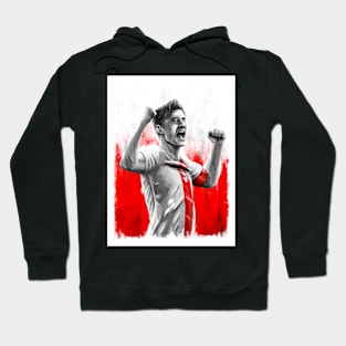 Robert Lewandowski Poland Football Artwork Hoodie